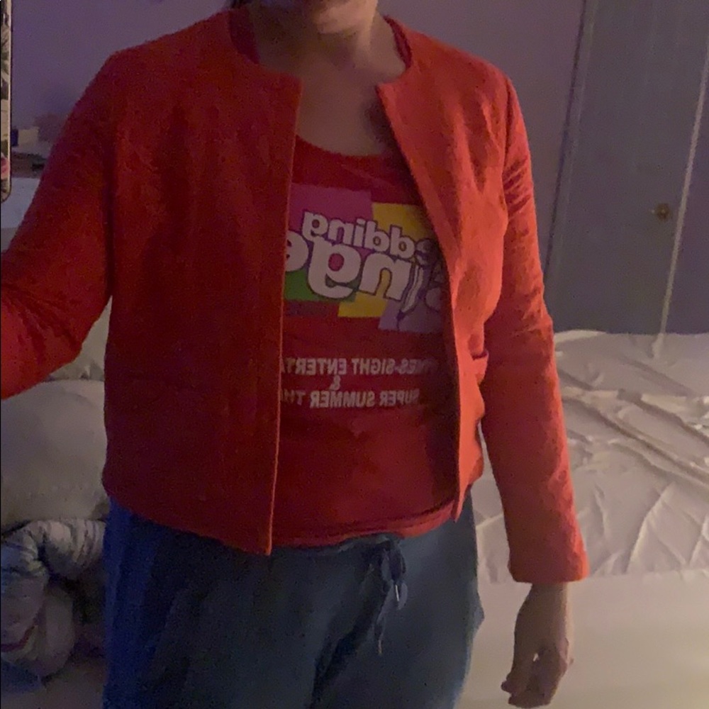 Brand New Orange Top Shop fitted half jacket - Picture 6 of 6